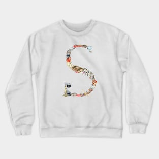 Magical letter S, Monogram,Custom Letter Print, Initials Crewneck Sweatshirt